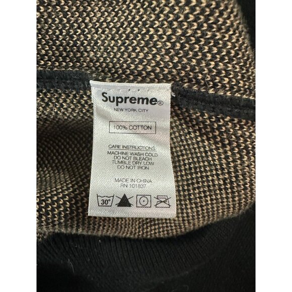 Supreme Logo Repeat Sweater color Black Brown Size M 2018 - Picture 3 of 6